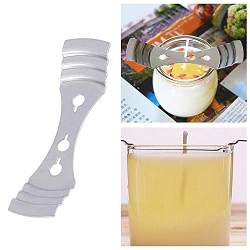 20 Pack Metal Candle Wick Centering Devices Stainless Steel Candle Core Holder for Candle DIY Making (Wick Centering Device, Silver)