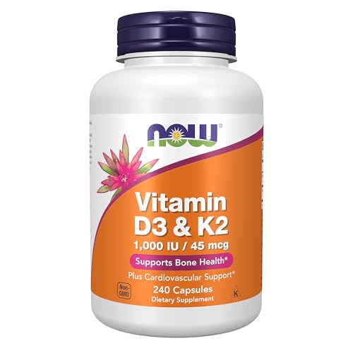 Now Vitamin D3 & K2 240 Veg Capsules