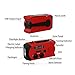 [Upgraded Version] Emergency Weather Radios SOS Alarm AM/FM NOAA Radio Hand Crank Self Powered LED Flashlight 2000mAh Power Bank Red with Multifunctional Climbing Button Carabiner