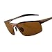 DUCO Mens Sports Polarized Sunglasses UV Protection Sunglasses for Men 8177s(Brown Frame Brown Lens)