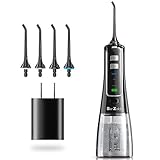 BerZalah Water Flosser Water Pick Flosser with 3 Modes & 4 Tips, Portable Water Pic for Home, Office, and Travel, High-frequency Pulsation for Braces & Bridges Care, IPX7 Waterproof, 300ML