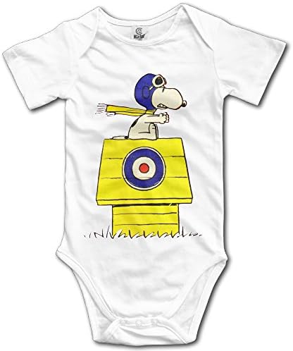 ASHIN Snoopy Christmas 2 For 6-24 Months Boys&Girls Short Sleeve Romper Outfits 6 M White