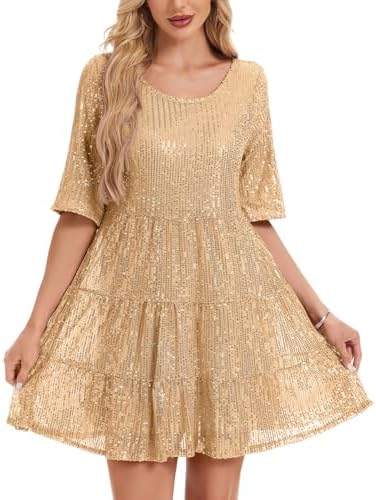 sequin tiered babydoll dress forever 21 Tyra Sequin Babydoll Dress