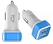 Apple Certified - Lifetime Warranty - 4.4A / 22W Dual-Port USB Car Charger -Portable Travel Charger Rapid Car Charger For Samsung Galaxy S5;The All New HTC One M8 M7 M4, Mini 2; iPhone 5S 5 5C 4S 6, iPad Air 4 3 2, iPad Mini 1 2 Retina, iPad touch, iPod Nano; Samsung Galaxy S4, S3, S2, Note 4 3, 2, Tab S 4, 3, 2 7.0 8.0 10.1;LG Optimus G3 G2, Flex,G2 Mini,G Pro 2,G Pad 7.0 8.0 8.3 10.1; Google Nexus 5 4 7 8 FHD 2;Other Android Smartphone/Tablets (Ocean Blue)