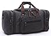 Canvas Duffel Bag, Aidonger Vintage Canvas Weekender Bag Travel Bag Sports Duffel with Shoulder Strap (Black)