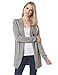 BIADANI Women's Soft Long Sleeve Open Front Cardigan Sweater with Pockets Heather Grey Large