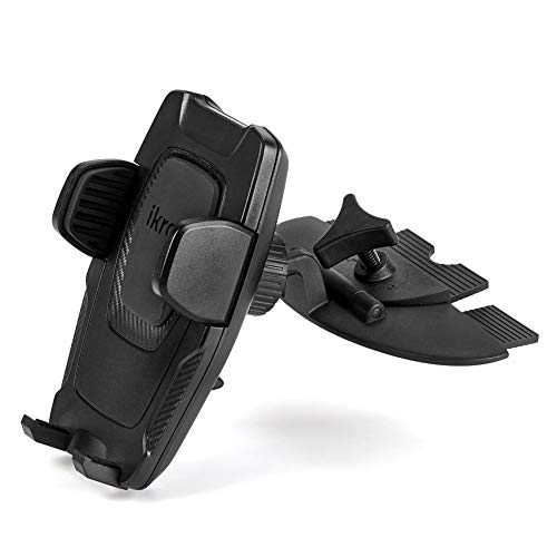 iKross Touch-Lock Universal CD Insert Slot Smartphone Cradle Mount Stand Phone Holder for iPhone X, 8 Plus, 8 iPhone 7, 7 Plus, Samsung Galaxy Note 8, Galaxy S8, S8+ and More