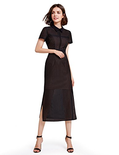 Alisa Pan Semi Sheer Daily Dress for Women Keen Length Size 10 Black