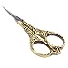 BIHRTC Vintage European Style Scissors Stainless Steel for Cross Stitch Cutting Embroidery Sewing Handcraft Craft Art Work DIY Tool(Bronze)