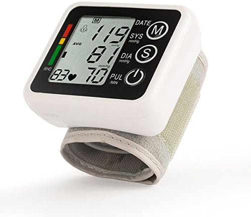 FomCcu Wrist Blood Pressure Monitor Automatic Digital LCD Heart Rate Beat Pulse Meter Health Care