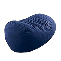 Great Deal Furniture David Midnight Blue Faux Suede 8 Foot Lounger Bean Bag