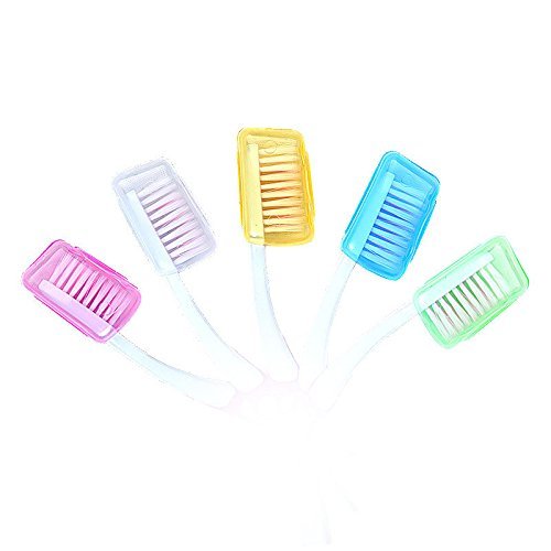 CUGBO 30 Pack Toothbrush Head Cover Portable Hygiene Anti-Bacterial Brush Case Protective Caps,Mixed Colored