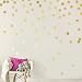 Easy Peel + Stick Gold Wall Decal Dots - 2 Inch (200 Decals) - Safe on Walls & Paint - Metallic Vinyl Polka Dot Decor - Round Circle Art Glitter Stickers - Large Paper Sheet Baby Nursery Room Set primary