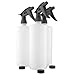 Industrial Grade Chemical Resistant 32-Ounce Plastic Spray Bottles (3-Pack); Heavy Duty Commercial Grade Adjustable Spray Rate Trigger Sprayers w/ Chemical-Resistant Sprayer Heads + Lids Too