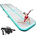 FBSPORT 8inches/4 inches Thickness Air Inflatable Track Mat,26ft/23ft/20ft/17ft/13ft/10ft Inflatable Track air mat for Gymnastics Training/Home Use/Cheerleading/Yoga/Water with Electric Pump