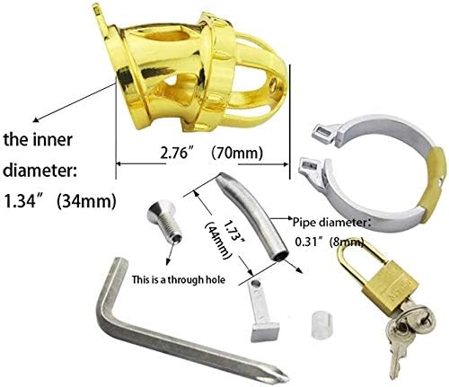 Bondage Masters Male Chastity Device with Removable Urethral Tube and Air-Flow Cage, Black - Image 4