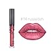 16 Colors Set Waterproof Liquid Makeup Lip Pencil Matte Lipstick Lip Gloss Super Long Lasting (16 Pcs)