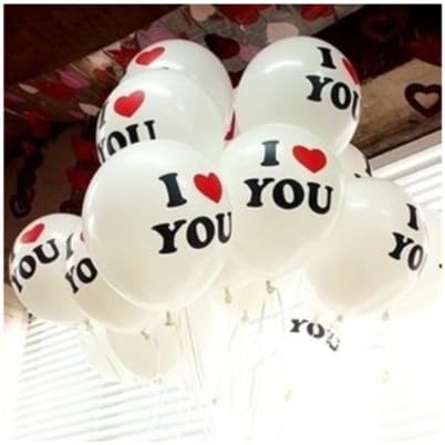 I Love You 12 Inch Natural Latex Balloons for Party Decoration 50pcs/lot by Printing Balloon