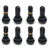 BLACKHORSE-RACING 25 Pack TR412 Rubber Tire Snap-in Short Valve Stem ATV Lawn Mower Garden Tractor Plug Stem for Tubeless 0.453" 11.5mm Rim Holes on Standard Vehicle Tires