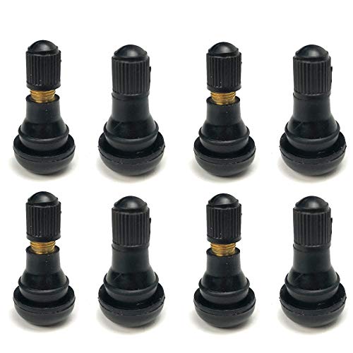 BLACKHORSE-RACING 25 Pack TR412 Rubber Tire Snap-in Short Valve Stem ATV Lawn Mower Garden Tractor Plug Stem for Tubeless 0.453" 11.5mm Rim Holes on Standard Vehicle Tires