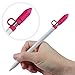 Fintie 3 Pieces Silicone Bundle Compatible with Apple Pencil 1st Generation, Soft Protective Cover Accessories Pencil Cap Holder with Nib Cover, Cable Adapter Tether, Magenta