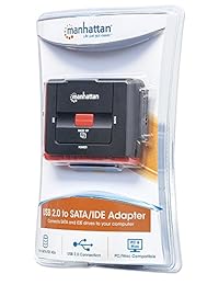 Adaptador 3 en 1 USB a USB   SATA Hi Speed ??de Manhattan con un solo toque Copia de seguridad (179195)