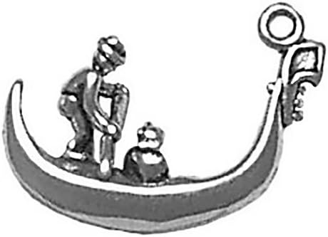 Corinna-Maria CharmsCorinna-Maria 925 Sterling Silver Venice Italy Gondola Boat Charm