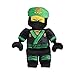 LEGO Ninjago Lloyd Warrior Character Shaped Soft Plush Cuddle Pillow, Green/Black