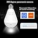 WiFi Bulb Security Camera -1080P Wireless Security Camera Bulb- 2MP Fisheye LED Light 360° Panoramic for Remote Light Cameras, Motion Detection for iPhone/Android/Windows