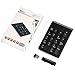 Wireless Numeric Keypad, Wirezoll 2.4G Number Pad, 18 Keys Wireless Silent Numeric Keypad with Mini USB Receiver, for Laptop, PC, Desktop, Notebook and More - Black