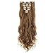 FIRSTLIKE Grade 7A 160g 23-24 Inch Real Thick Double Weft Full Head Clip In Hair Extensions, Ash Blonde Mix Ginger Brown, 24