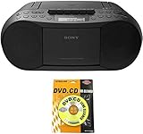 Sony CFDS70BLK CD/Cassette Boombox Home Audio