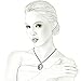 Luckeyui Oval Abalone Necklace for Women Sea Shell Flower Pendant Jewelry with Black Rope Chain