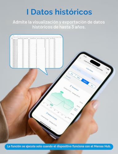 Meross Matter 10-in-1 Smart Thermometer Hygrometer (Hub Required) – Indoor WiFi Weather Station with Display, Automation and Alerts, Compatible with Apple HomeKit, Alexa and Google Home