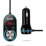 FM Transmitter, Auledio Wireless Bluetooth Hands Free Car Kit In-Car Radio Adapter with USB Car Charger for All Smartphones Audio Player