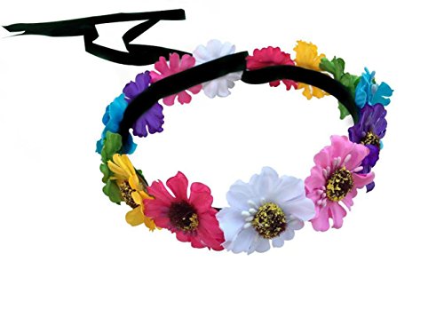 UPC 754220719302, Festie Fever Light Up Hippy Flower Crown with LED (Rainbow)