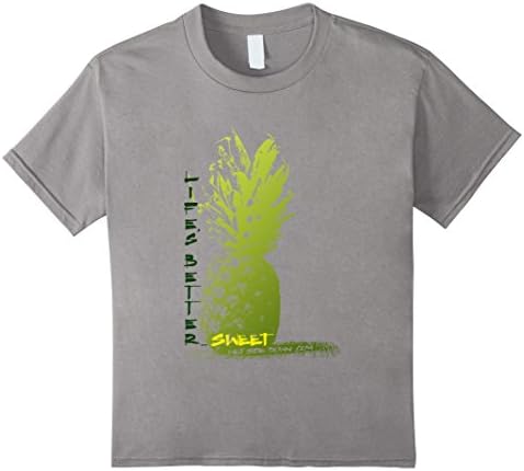 Kids Life's Better Sweet Pineapple Tee 10 Slate