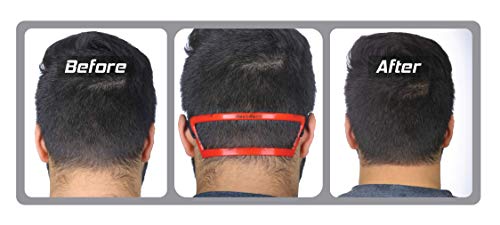 Revo Neck - Neckline Shaving Template Guide - Edge Up your Straight Neck Hairline - One Size Fits All Haircut Grooming Kit - Styling Tool - Use W/Clippers or Trimmer - Barber Supplies Set - Stencil