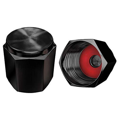 image for SAMIKIVA Aluminum Tire Valve Stem Caps, Metal with Rubber Ring, Dust P