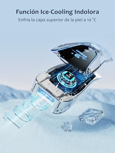 IPL Laser Epilator with Cooling Function, 19.35 J Pulsed Light Epilator with 9 Energy Level, 2 Modes, 999,900 Pulsed Light for Women and Men, Legs, Bikini, Armpits, Face, Blue Body