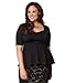 Kiyonna Women's Plus Size Posh Ponte Peplum Top