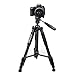 ZOMEI 65” Camera Tripod Compact Light Weight Travel Aluminum Camera/Phone Tripod for Canon Nikon with 2PC Quick Plates and Universal Phone Mount 11 lbs Load (Black)