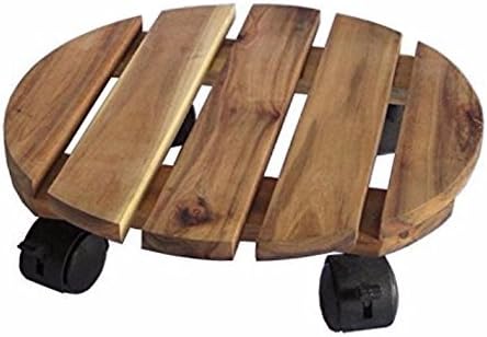Flower Pot Plant Saucer Caddy Holder Thick Bottom Bracket Moving Pulley W/ Wheel Casters (1)