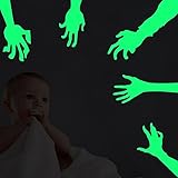 Five Zombie Hands Wall Decals Halloween Decorations Glow in the Dark, XYIYI Spooky Wall Stickers for Halloween Party Kids Home Room Décor