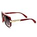 zeroUV - Classic Square Frame Plastic Flat Top Aviator Sunglasses