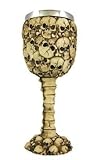 Ossuary Style Skulls Hand Wine Goblet Bones Skeleton Goblet Wine Chalice Resin Body Stainless Steel