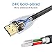 HDMI Cable 6ft HDMI Cord with 24K Gold-Plated, 90 Degree HDMI Adapter & Cable Ties, HDMI 2.0 Cable High Speed for Ethernet, PS4, 1080P, Xbox One, 3D, PC-4 Pack by PERLESMITH
