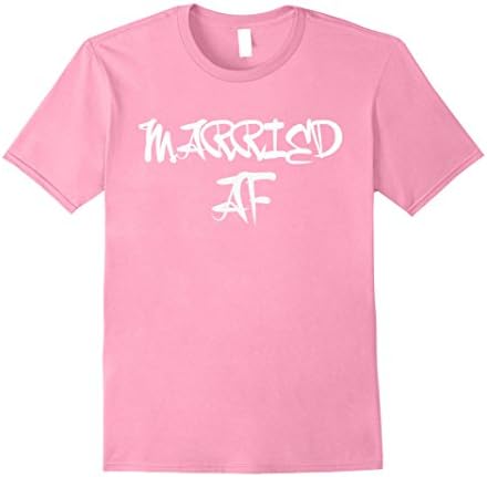 Mens Married AF funny Matching honeymoon T-shirt for couples 2XL Pink
