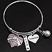 LParkin Aunt Godmother Bangle Bracelet Stainless Steel (Pink)
