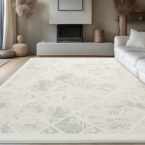 Leesentec Carpet Salon 200x300 Room Rugs Cream Ivory White White Baby Child Vinyl Short Hair Modern Abstract Geometry Soft Non-Slip Bedroom Accessories